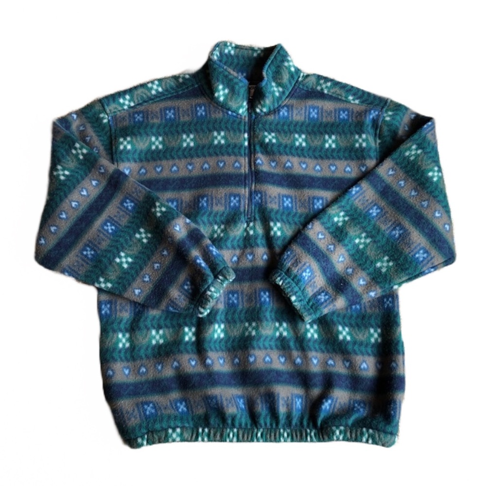 Vintage Bike Patagonia Style Aztec Quarter Zip Sweate… Gem